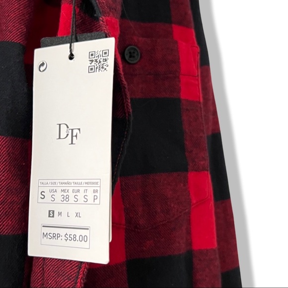 Demin & Flower Ricky Singh Red & Black Flannel - Picture 5 of 6